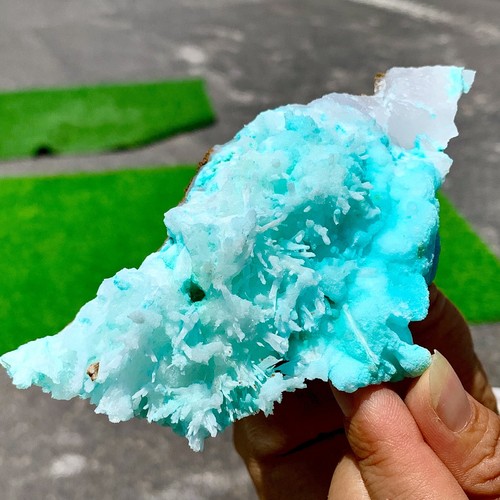 205G Natural blue texture stone crystal,Heteropolar of Chinese blue aragonite - Picture 16 of 24
