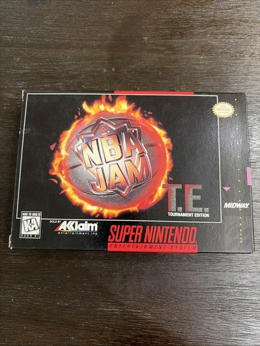NBA Jam TE Tournament Edition Super Nintendo SNES Box Manual
