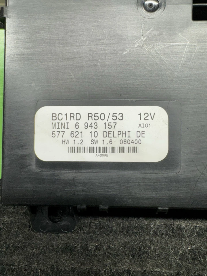 Módulo de control de carrocería del reposapiés delantero MINI COOPER R50 R52 R53 2002-2006 6943157 AG Foto 2 de 4