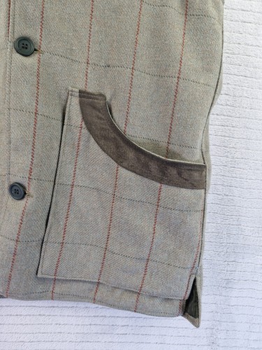 Bonart Tweed Shooting Vest Mens Green Country Sporting Gilet Waistcoat Size 40 - Picture 5 of 13