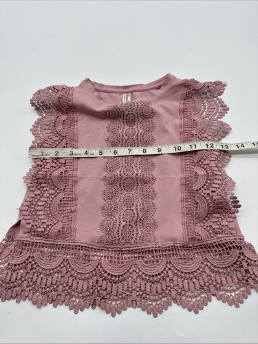 Franki Blouse Youth Girl Size 8 Pink Solid ..#31591 - Picture 3 of 7