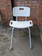 'Drive Medical' Shower Chair. Adjustable height with back. Mint