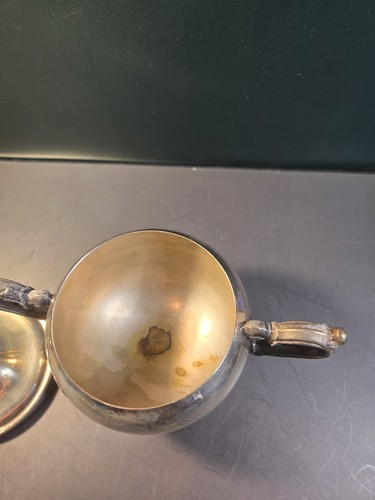 Juego de servicio de tetera de café WM Rogers plateado de colección crema, azúcar con bandeja - Imagen 15 de 19