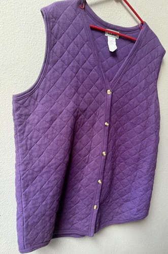 VINTAGE LL BEAN STEPPWESTE LILA DAMEN GR XL - Bild 3 von 7