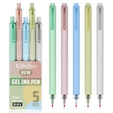 Black Ink Pens 0.5mm Fine Point Tip for Smooth Writing Quick-Drying