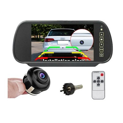 7'' Car Rear View Mirror Monitor 800X480 360 Rotate Front Side Reversing Camera