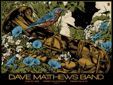 Dave Matthews Band Forest Hills 2023 by Ken Taylor SIGNED Ltd x/50 Poster Print