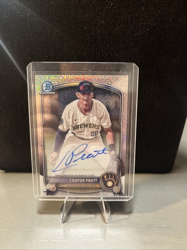 2025 Bowman Chrome - Cooper Pratt Mojo Auto #BMA-CP - Milwaukee Brewers - Bild 1 von 3