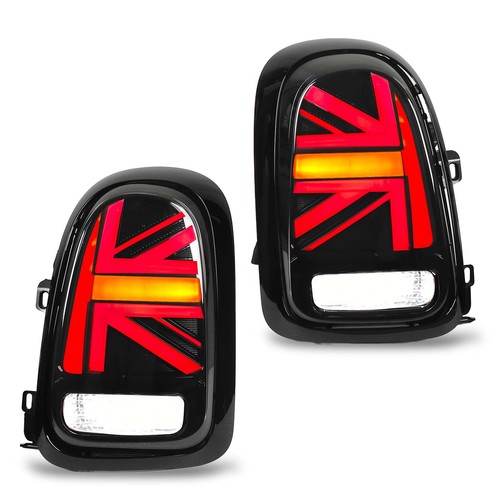 (Black Red) Union Jack Design Brake Light Rear Safe Reverse LED Taillight - Picture 24 of 24