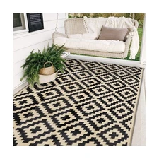 SAND MINE Waterproof Outdoor Rug 5x8 ft, Plastic Reversible Rug, Modern Area ...