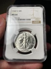 1940-S NGC MS66 Walking Liberty Half Dollar Tough Date Great Strike