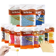 12PCS Hard Wax Beads for Hair Removal,Hair Removal Wax Beads for Face and Body,A