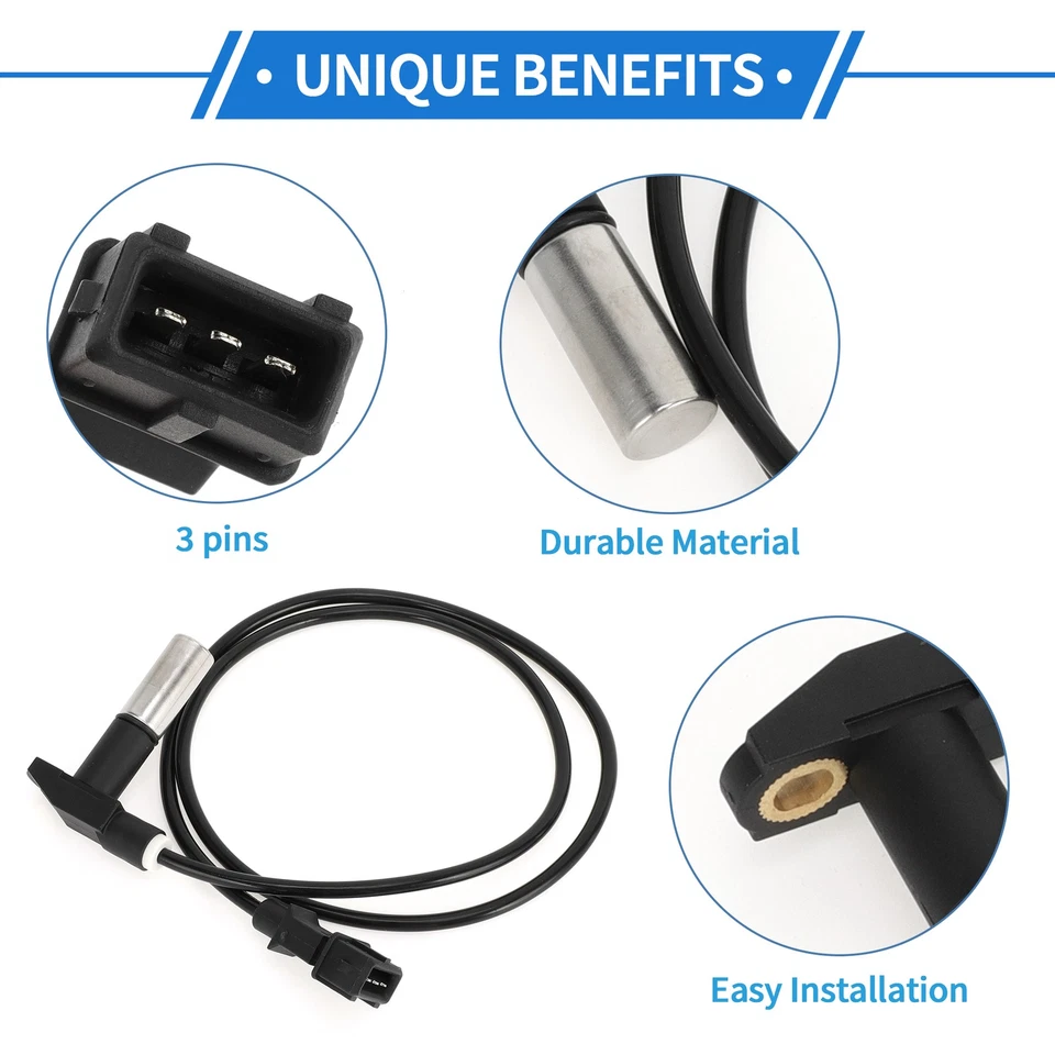 Sensor de posición del cigüeñal para BMW E30 325i 2.5 1986-1991 Nº12141710668 Negro Foto 3 de 4