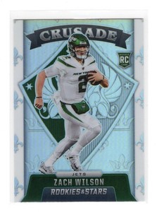 2021 Panini Rookies & Stars Zach Wilson #CR-21 Crusade Silver Prizm (RC) Jets