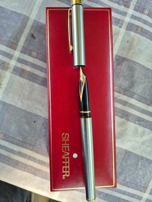 SHEAFFER-Füllfederhalter mit 14-Karat-Goldfeder, wie neu, Original-Ersatztinten