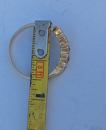 Vintage 10k Gelbgold CI gemarkt Diamant? Ring Gr. 7 signiert ungeprüft - Bild 4 von 12