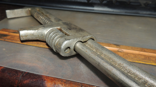 Vintage 11" DIAMOND CAULK HORSESHOE CO. Adjustable Monkey Wrench DILUTH MINN USA - Picture 13 of 15