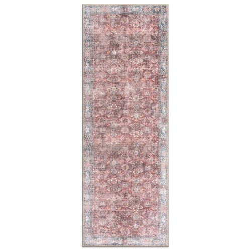 Rugshop Runner Rug Bordered Vintage Machine Washable Carpet Non Slip Rugs 2x7 - Picture 2 of 10