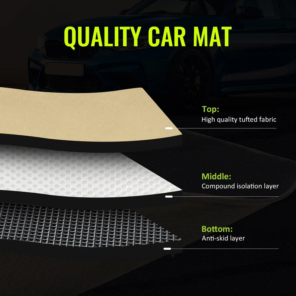 Alfombrillas 11-16 F10 serie 5 beige forro nailon alfombra delantera trasera 4 piezas para: (BMW) Foto 4 de 4