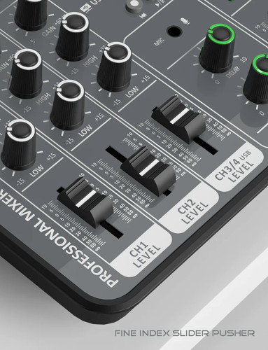 4 Channel Audio Mixer 48V Power USB Studio Sound Mixers Bluetooth Console Mixing - Picture 18 of 23