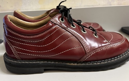 John Fluevog Leather Low Top Lace Up Shoes, Red/Oxblood Women's Size 10 - Picture 3 of 12