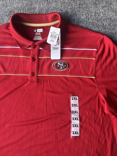NFL Team SF 49ers Polo Men's 2XL TX3 Cool Short Sleeve Pullover Shirt NWT - Picture 4 of 13