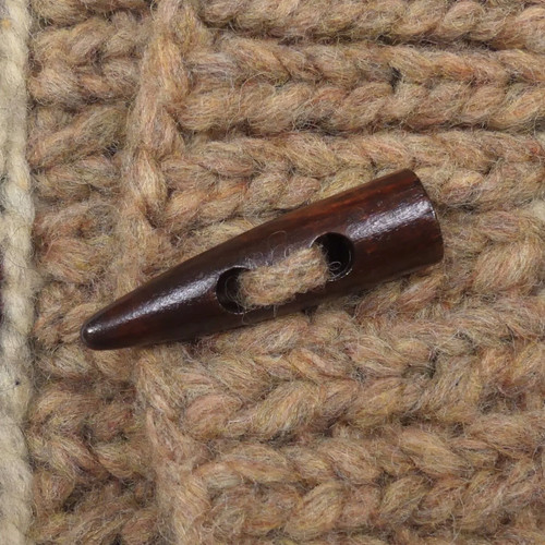 Maglione Kanata Cowichan lavorato a mano cervo marrone taglia L bottone made in Canada - Foto 14 di 24