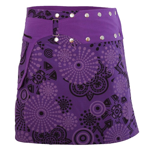 Wickelrock mit Druckknöpfen, Rock in Einheitsgröße, Freizeit Urlaub Goa Nr. 170 - Bild 18 von 21