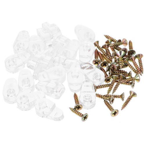 20 Piezas Soporte de Vidrio Curiosidades Soportes de Gabinete Clips de Marco para Gabinetes - Imagen 7 de 12