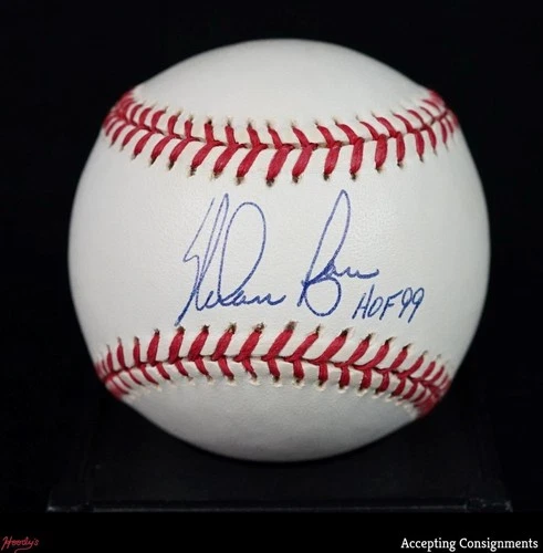 Nolan Ryan Signed Inscribed "HOF 99" Rawlings OMLB Baseball AUTO JSA COA