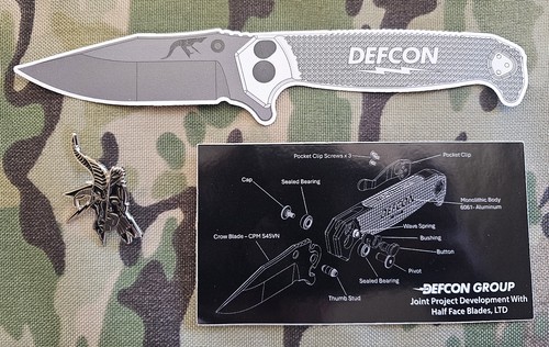 Defcon Group x Half Face Blades - Goat/Face Lapel Pin and Slaps - NOT FOG SupDef - Picture 2 of 2