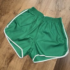 Vintage Gym Shorts Athletic Running Track Green NOS 60s 70s 80s Mens Large 36 38
