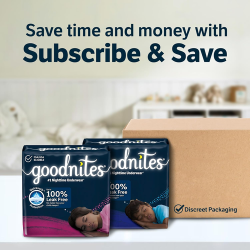 Goodnites Mädchen Nachtunterwäsche, Gr. XXL (120-165 Lbs), 54 Ct, Verpackung M - Bild 9 von 12