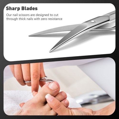 Nail Scissors with Sharp Curved Blade - Nail Maintenance Toenail and Fingerna... - Picture 3 of 8