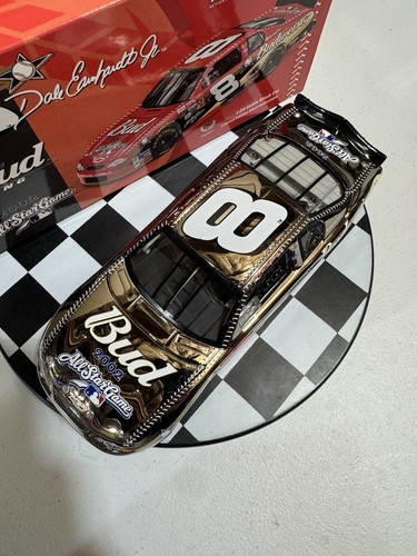 RARO Dale Earnhardt Jr 8 Budweiser MLB All Star Game Oro Blanco 18k 1/24 Diecast - Imagen 4 de 11