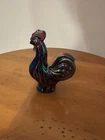 Fenton Rooster Carnival Glass 2.75” Tall Figurine Iridescent USA Vintage