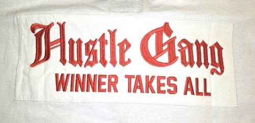 Hustle Gang Winner Takes All XL Angel Devil Men's T-Shirt White NWT New - Picture 8 of 8
