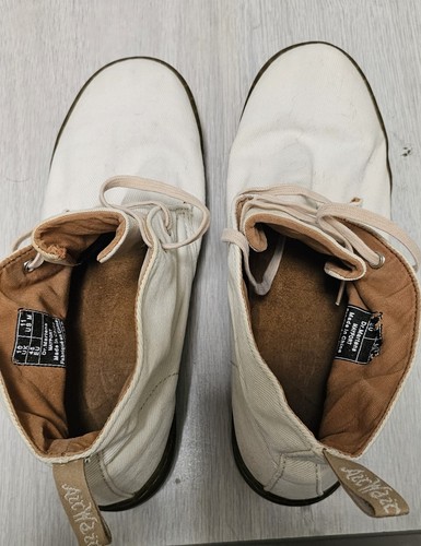 MENS DR MARTENS MAYPORT CREAM CANVAS CHUKKA BOOTS SIZE 11 - Picture 6 of 7