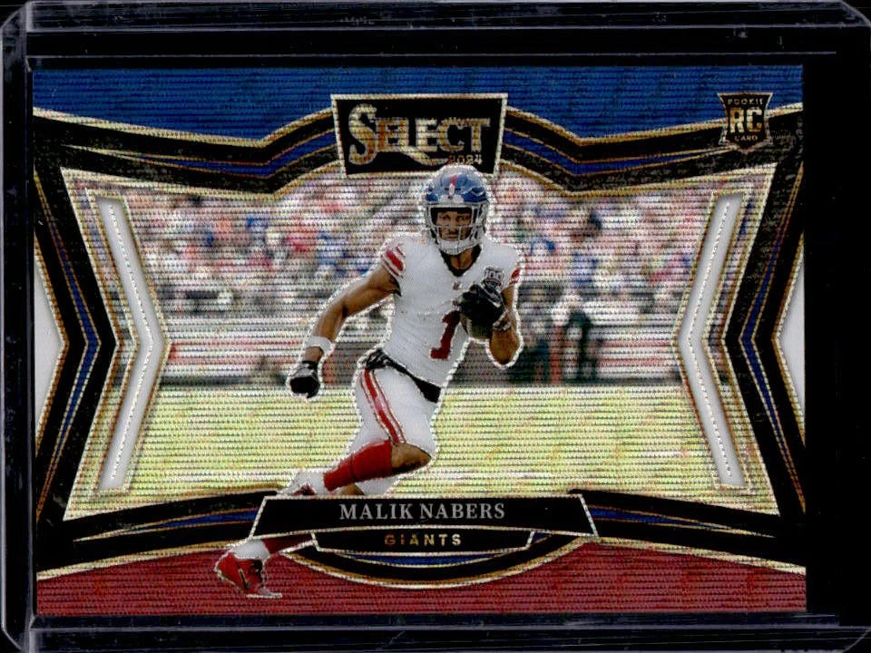 2024 Select Malik Nabers Field RC Tri-Color Prizm Rookie #86/99 Giants
