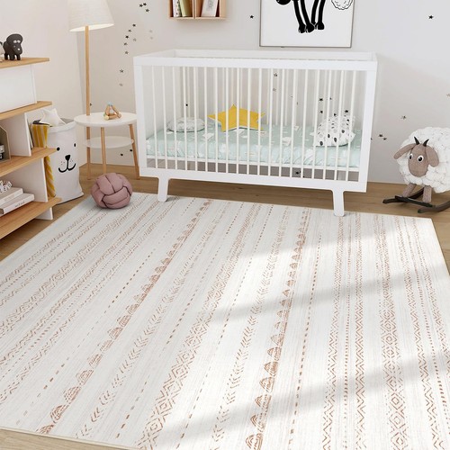 Area Rug Living Room Rugs: 5x7 Washable Boho Large Neutral Farmhouse Soft Mor... - Picture 8 of 9