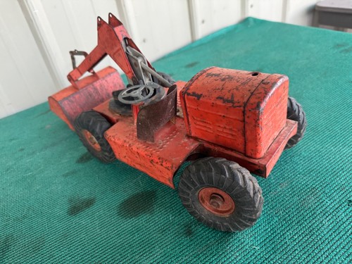 Vintage 1950's Nylint Pressed Steel Pettibone Speed Swing Orange Loader - Picture 11 of 16
