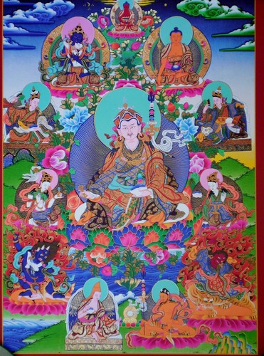 Tibetisches Thangka Poster Acht Manifestationen von Guru Rinpoche - Bild 4 von 4