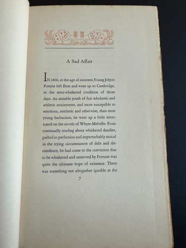 Four Forsyte Stories, by John Galsworthy - 1929 - Signed Limited Ed HC Book - Picture 7 of 10
