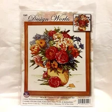 Design Works Counted Cross Stitch Kit 14"X16"-Majestic Floral (14 Count)