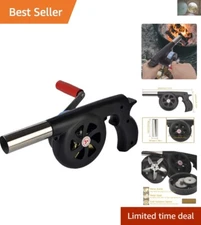 Classic Hand-Crank BBQ Air Blower - Perfect Companion for Grilling & Hiking