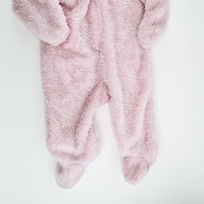 Carter's Baby Girl One Piece Faux Fur Suit Full Zip Hooded Bear