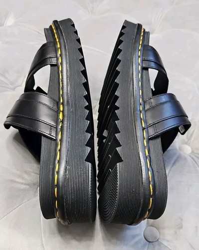 Dr. Doc’s Martens DM Myles Mens 14 US Black Leather Outdoor Strappy Sandals NEW - Picture 6 of 13