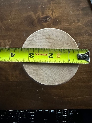 Qty 4 Solid Wood Cherry Furniture Foot / Bun Foot - 4-1/2" High can be painted - Picture 3 of 3