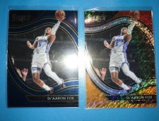 2020-21  De'Aaron Fox Select Courtside Red White Orange Shimmer & Base Prizm