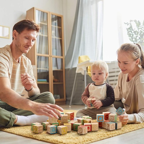 SainSmart Jr. Wooden ABC Blocks 40PCS Stacking Blocks Baby Alphabet Letters C... - Picture 7 of 7